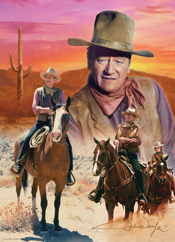 Masterpieces 1000 Piece John Wayne Jigsaw Puzzle For Adults, Family, Or Youth - The Cowboy Way - 19.25''X26.75''
