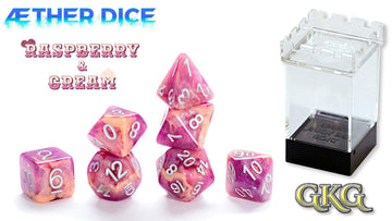 Gate Keeper Games & Dice Gatekeeper Games Aether Dice Rasberry and Cream, Multi