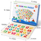 Montessori Wooden Peg Puzzles For Toddlers 2 3 4 5 Year Old, 4 Pcs Kids Educational Toys Preschool Learning Activities-Alphabet,