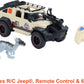 Hot Wheels Matchbox Rc Jurassic World Dominion Jeep Gladiator, 6-Inch Dracorex Dinosaur Figure, Remote-Control Toy Car With Auto-Capture Claw