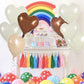 TONIFUL 30Pcs 18 Inch Cream White Heart Balloons Light Brown Coffee Heart Shape Foil Balloons Decoration for Birthday Valentine