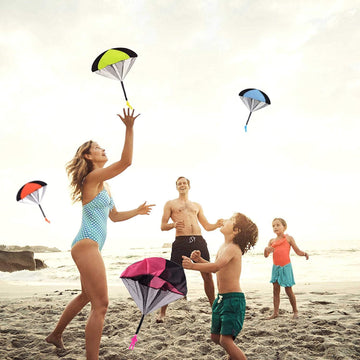 Luobo 4 Pcs Parachute Toy, Tangle Parachute Figures Hand Throw Soliders Square Outdoor Children'S Flying Toys, No Assemble Or Ba