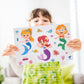 Dorgua Make-A-Face Sticker Set, Make A Mermaid Stickers For Kids Girls, Diy Craft Stickers Face Stickers, Make Your Own Mermaid