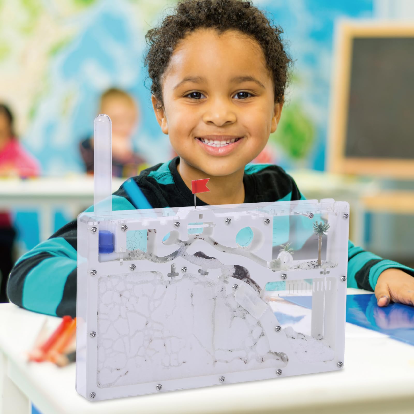NAVAdeal Sand Ant Farm Castle 2023 Habitat Educational & Learning Science Kit Toy for Kid & mature-themed  Study of Ecosystem  Behavior of Ant Colony  Explore The World at Home School (Live Ant NOT Included)