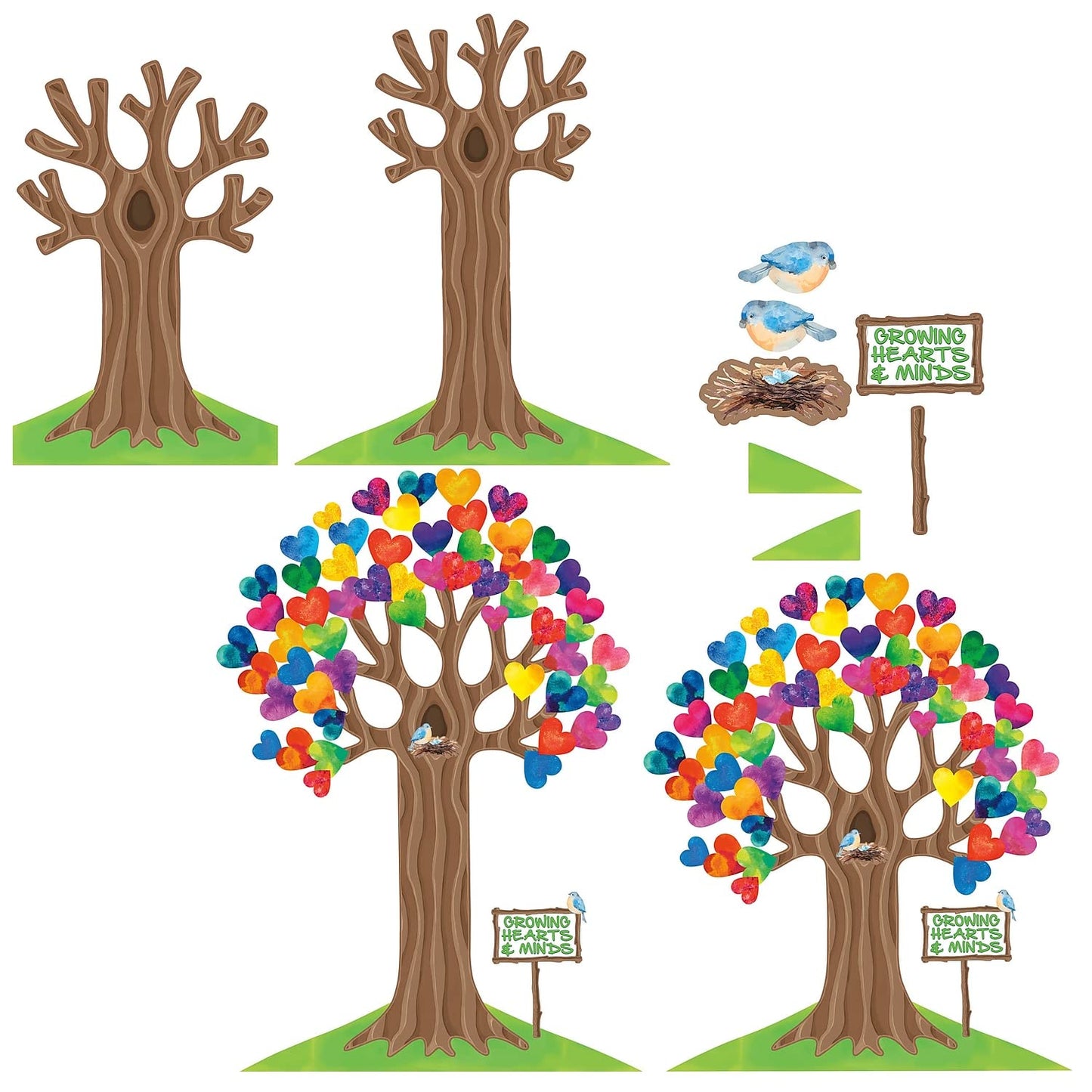 North Star Teacher Resource Growing Hearts & Minds Bulletin Board Set