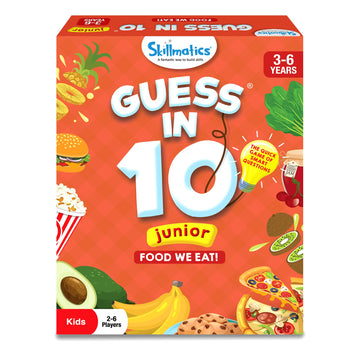 Skillmatics Card Game - Guess In 10 Junior Food We Eat For Kids, Boys, Girls, And Families Who Love Board Games And Educational Toys, Travel Friendly, Gifts For Ages 3, 4, 5, 6