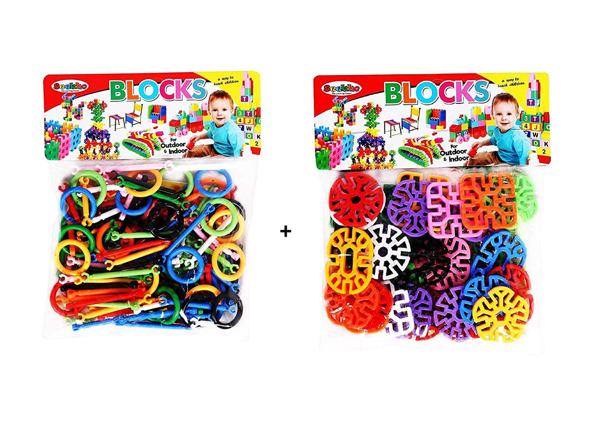 Unique Crafts Stem Pattern Blocks, Interlocking Blocks, Creative Educational Construction Sticks Block, Plastic Building Sticks 