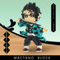 MACTANO Anime Demon Figure Building Set - 1187pcs Tanjiro Kamado, Plastic, H 7.08" x W 2.75" x L 2.75"