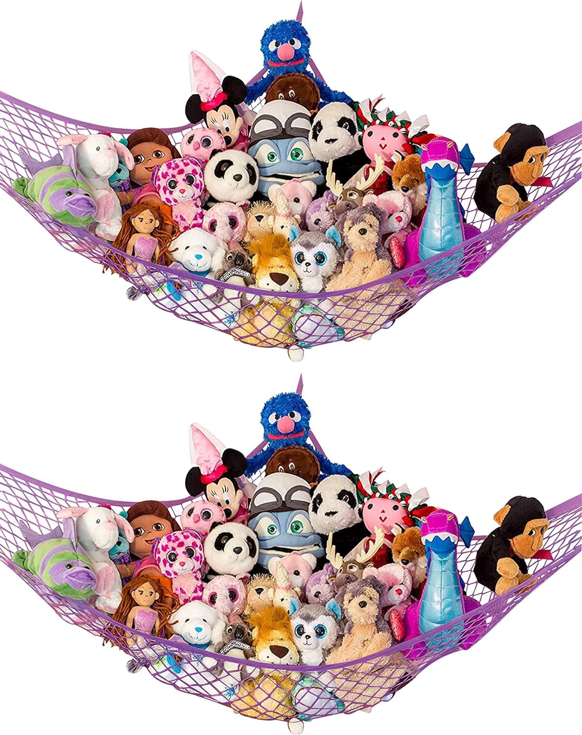 Lilly'S Love Large Stuffed Animal Hammock | Corner Hanging Organizer, Stuffed Animal Storage | Easy To Hang Plushie Net W/Includ