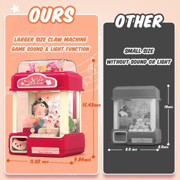 Skirfy Claw Machines For Kids Adults With Sound Light, Vending Machine Candy Grabber Prize Dispenser Toys, Unicorns Claw Machine