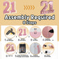 Imprsv 3Ft Rose-Gold 21St-Birthday Decorations Numbers: 21St Birthday Party Anniversary Decorations Large Light Up Numbers 21 Fo