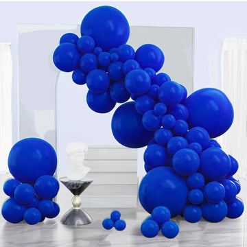 Partywoo Persian Blue Balloons, 120 Pcs Dark Blue Balloons Different Sizes Pack Of 18 Inch 12 Inch 10 Inch 5 Inch For Blue Balloon Garland Or Arch As Birthday Decorations, Party Decorations, Blue-Y59