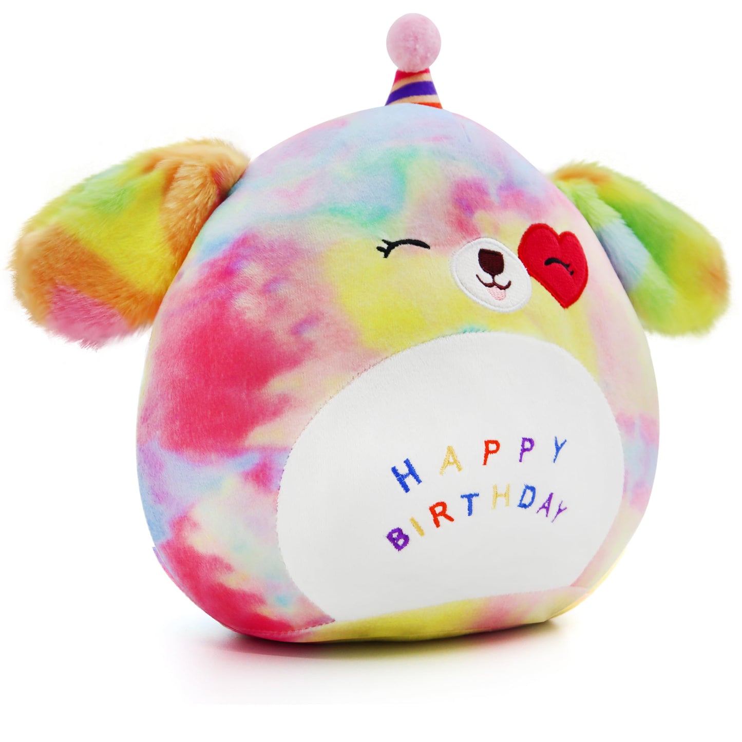 Lxslfy 17Inch Happy Birthday Plush Toy, Stuffed Animal, Animals Plushies Birthday Gifts For Boys Girls (Dog 17In)