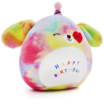 Lxslfy 17Inch Happy Birthday Plush Toy, Stuffed Animal, Animals Plushies Birthday Gifts For Boys Girls (Dog 17In)