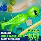Zhanmai 63 Inch Giant Inflatable Alien Blow Up Jumbo Green Inflate Alien For Theme Birthday Party Favors Decorations Indoor Outdoor Photo Prep Halloween Easter Christmas Decorations(1 Piece)