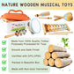 Looikoos Baby Musical Instruments,Montessori Wooden Toys For Toddlers 1-3 Preschool Educational Neutral Colors Percussion Instruments Set With Modern Boho Xylophone For Kids
