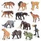 Bretoyin Mini Prehistoric Mammals Animals Toys Set 12Pcs Animal Figures Wildlife Figurines Woolly Mammoth Saber-Toothed Tiger Mo