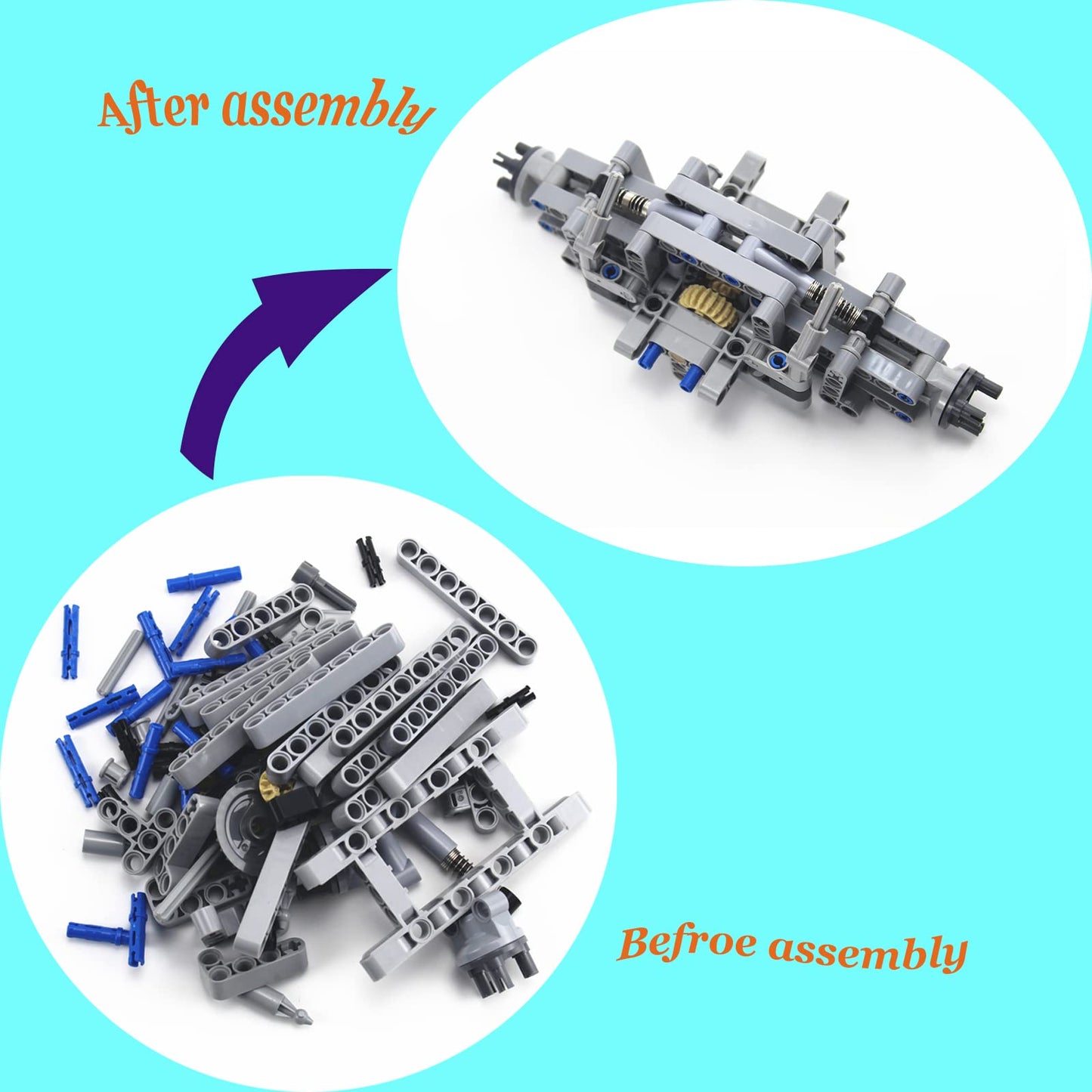 Ttlyhek Technical Parts Set - Compatible With All Major Brands, Moc Building Toy Diy Accessories (96 Pcs)