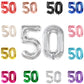 50 Balloon Number, Silver Number 50Th Birthday Balloons 40 Inch, 50 Years Old Silver Birthday Decorations For Men Women, 50Th An