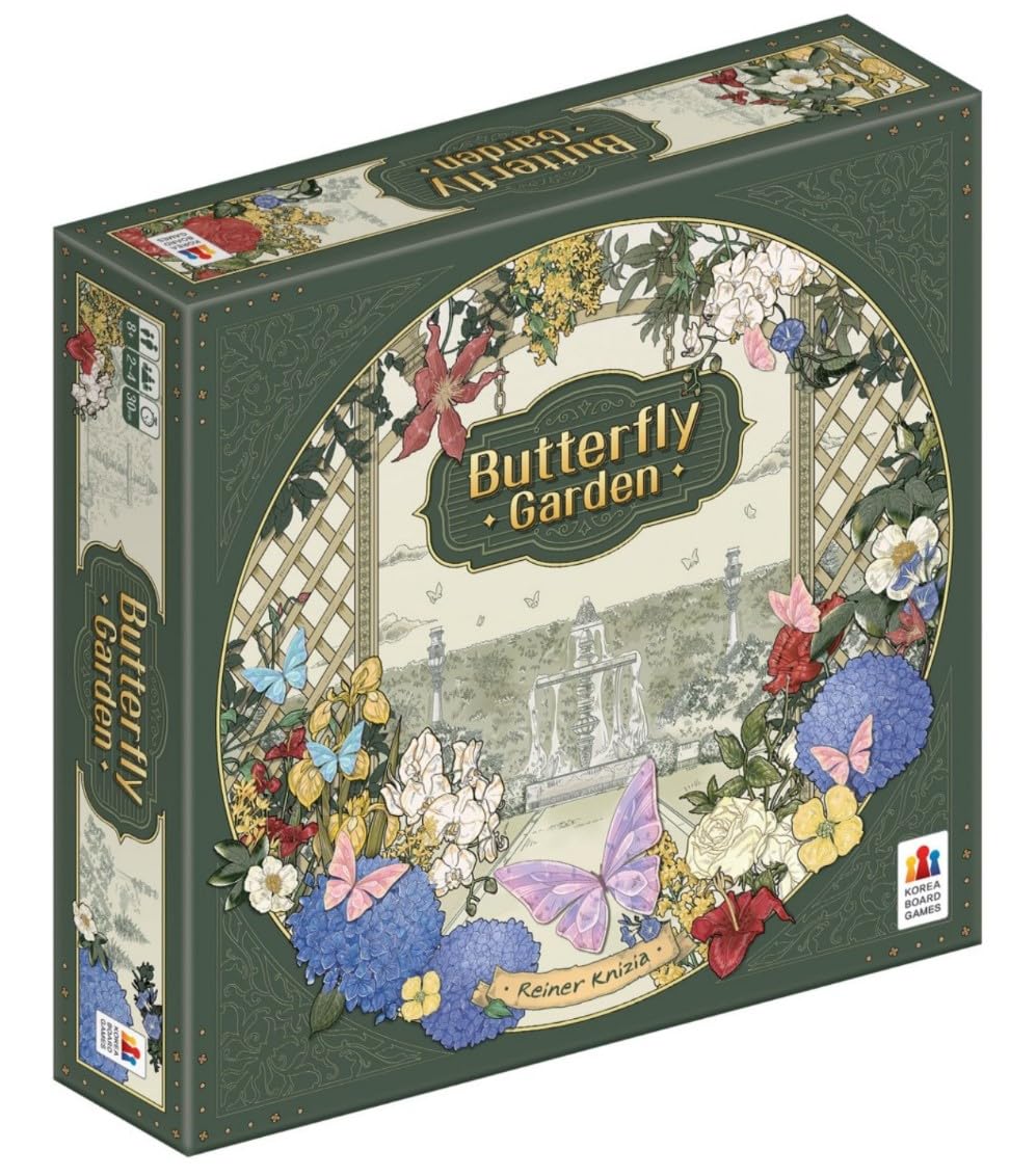 Capstone Games Butterfly Garden - A Strategic Tile Laying Adventure, Guide Rare Butterflies To Blooming Fairy Destinations, Fami