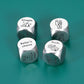 4PCS Date Night Dice Gifts for Boyfriend Girlfriend Valentines Day Gifts for Him Her 11th Anniversary Steel Gifts for Women Men