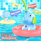 Baby Bath Shower Head For Kids Ages 1-3 Essentials, Edcreaty Rechargeable Cute Elephant Sprays Bathtub Toys With Rubber Hose Spo