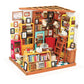 Hands Craft Diy Miniature Dollhouse Kit - Sam'S Study 3D Model Tiny House Building With Led Lights Wood Prefabricated Pieces Puzzle 1:24 Scale Crafts For Adults And Teens Dg102