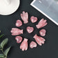 Artistone Rose Quartz Crystal Pocket Guardian Angel And Heart Stone Healing Crystal Set,Natural Pink Small Angel Figurines Love