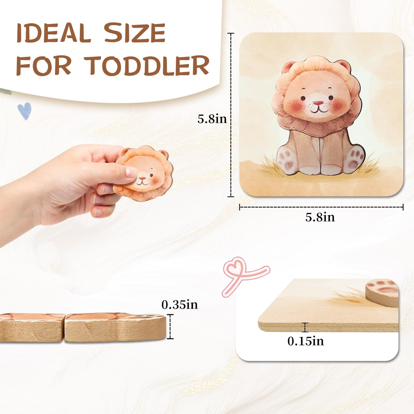 Wooden Puzzles For Toddlers 6 Pack Puzzles Toys For Toddlers 3 4 5 6 Years Old Boys Girls Birthday Christmas Party Favors Gifts