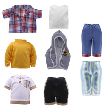 18 Inch Boy Doll Clothes - 18'' Baby Doll Accessories Doll Clothing 8 Pcs For Kids Present Boys And Girls Birthday Christmas