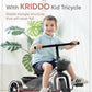 KRIDDO Kids Tricycle for 2-5 Year Olds - Gift for Toddlers - Black