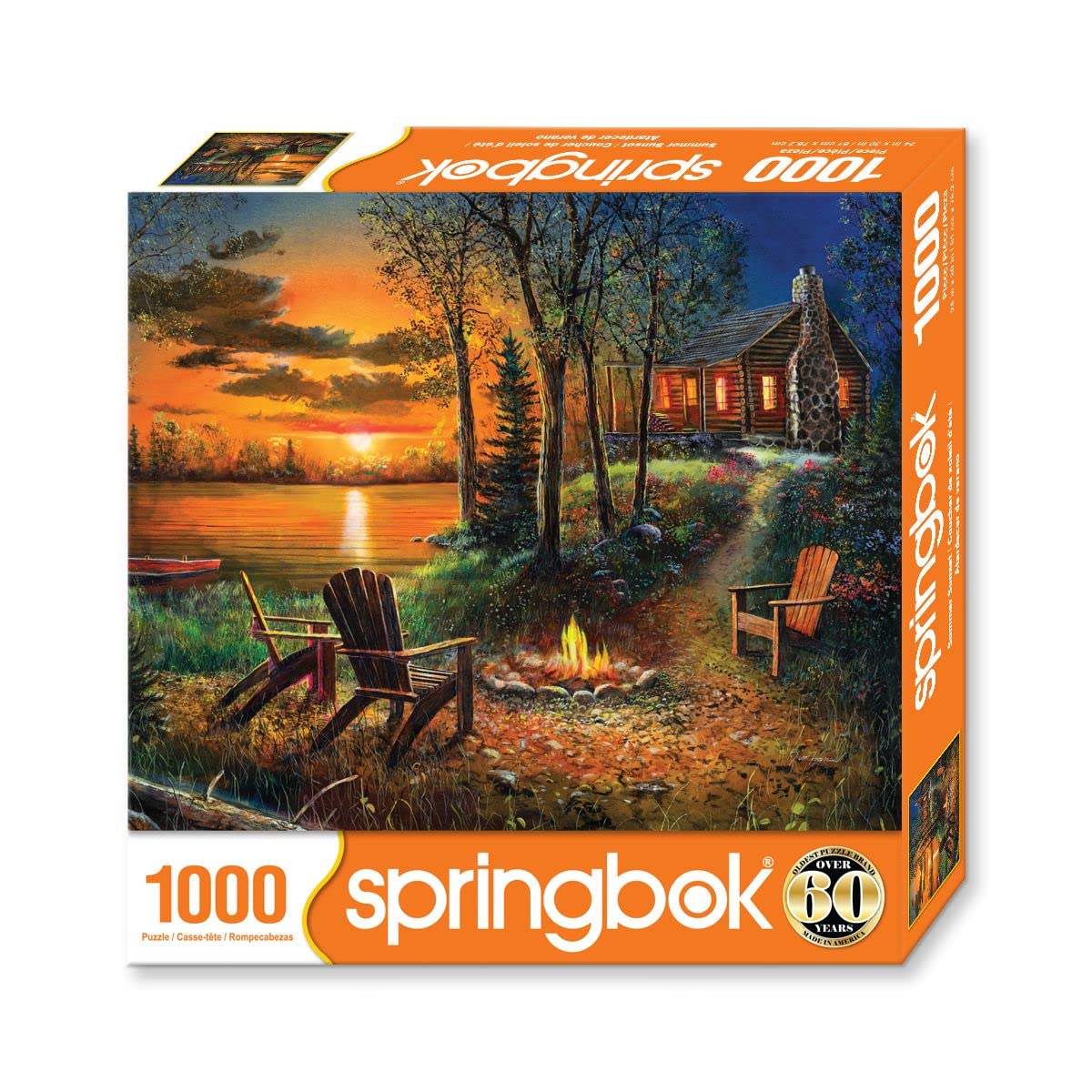 Springbok's 1000 Piece Jigsaw Puzzle Summer Sunset - Made in USA