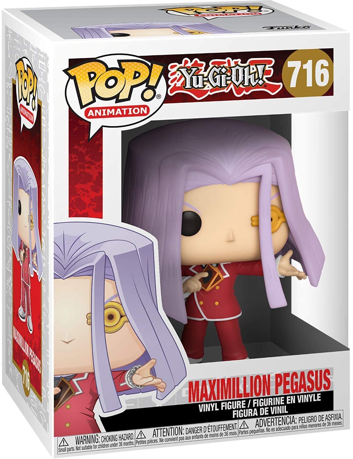 Funko Pop Yu-Gi-Oh! - Maximillion Pegasus Pop! Vinyl Figure (Bundled With Compatible Pop Box Protector Case), Multicolor, 3.75 I