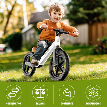 Ridego Toddler Balance Bike 2 Year Old,12Inch Lightweight Kids Bike with Inflatable Rubber Tires, Ride-on Toys for 2-5 Year Old