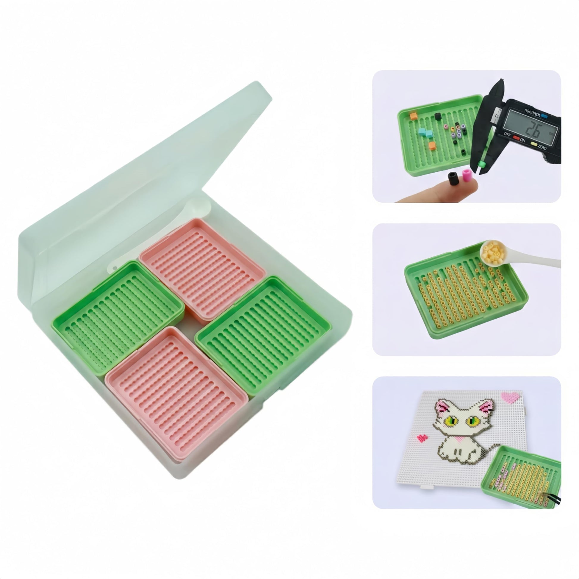 Kculswin 2.6Mm Fuse Beads Picking Tray Kit, User-Friendly Efficient Sorting Tools, Iron Beads Accessories For Diy Arts And Craft