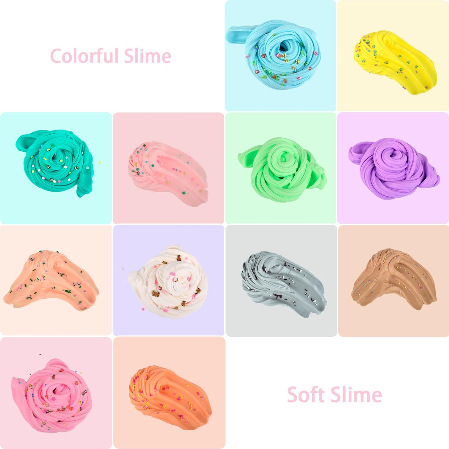 64 Pieces Mini Slime kit Butter Slime Party Favors  Slime Bulk Toy for Classroom Prizes  Christmas Stocking Stuffers  Goodie Bag Stuffers for Kids Boys Girls  Ideal Birthday Easter Filling Gifts