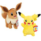 Pokemon Let's Go Starters Large 12 Eevee & Pikachu Plush 2-Pack - 2025 Officially Licensed - Authentic Collectible Soft Stuffed Animal Toy Figures - Gift for Kids  Boys  Girls - 2+