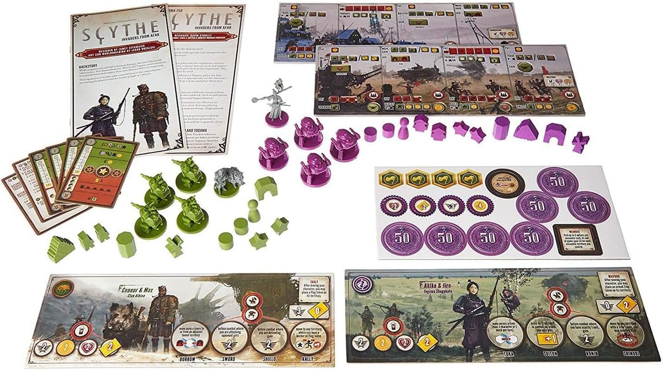Stonemaier Games: Scythe: Invaders from Afar Expansion | Add 2 New Factions to Scythe (Base Game) | Increase Scythe Player Count