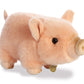 Aurora Adorable Miyoni Tots Pot-Bellied Piglet Pink Stuffed Animal - Lifelike Detail - Cherished Companionship - Pink 11 Inches