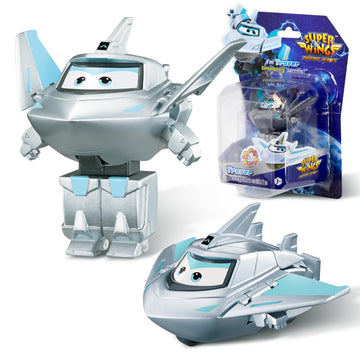 Super Wings Transformable Toys, 2 In Traver Robot Transforming Action Figures, 2-In-1 Mode Robot Toys For Boys Girls 4-6 6-8, Fu