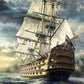 Moruska Sailing Ship Puzzles For Adults 1000 Piece Wooden Jigsaw Puzzle Difficult And Cool- The Age Of Navigation- 1000 Pieces Fantasy Puzzles