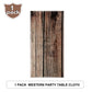 Tiamon 1 Pcs Western Party Tablecloth Western Cowboy Party Table Cover Cowboy Theme Plastic Tablecloth Wild West Wood Grain Tabl