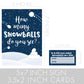 Winter Holiday Party Games – How Many Snowballs Do You See Guessing Game - Sign And 30 Cards - Winter Wonderland, Classroom Snow Day Party, Or Little Snowflake (1 Sign And 30 Guessing Cards)
