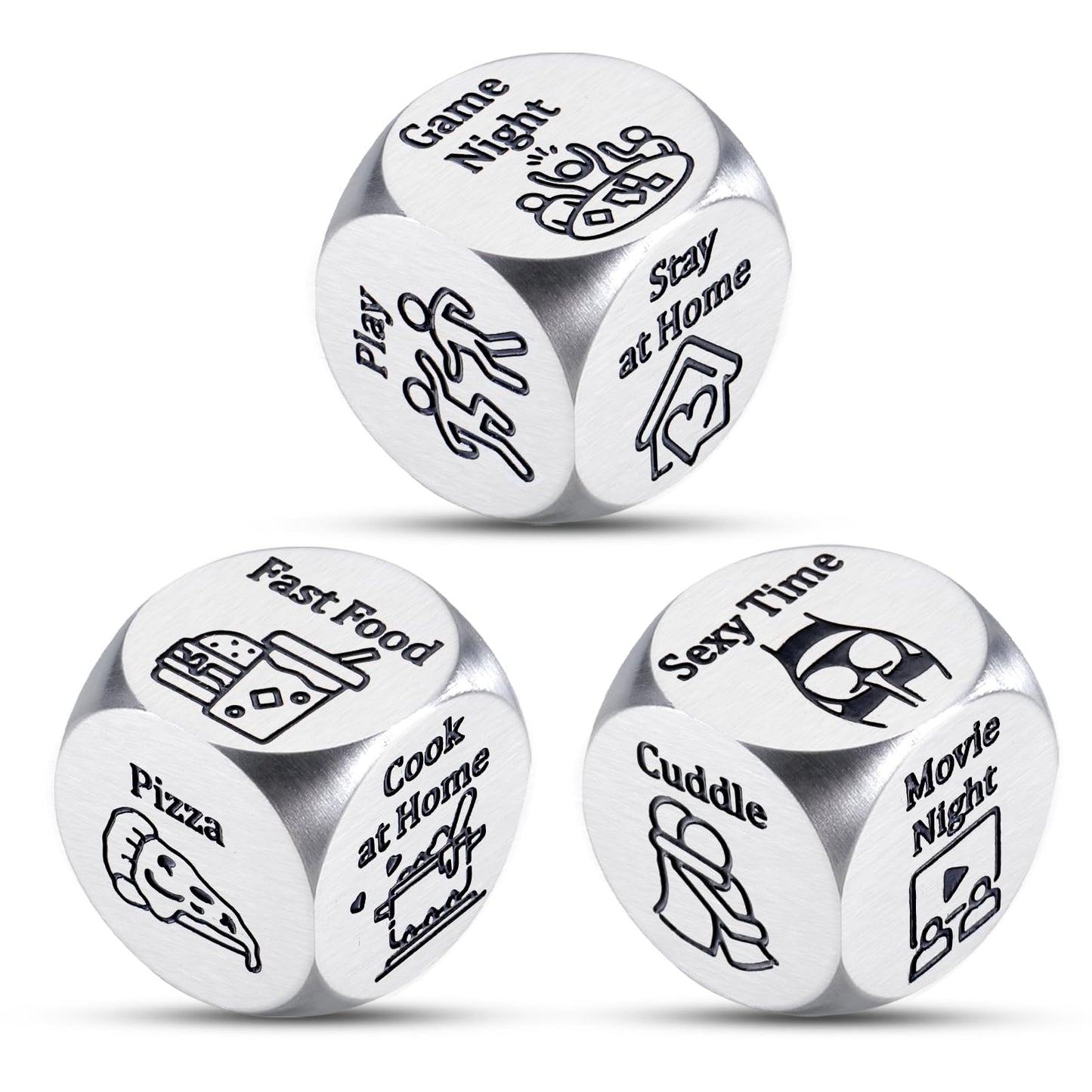 Funny Iron Gifts for 6th Anniversary 6 Year Wedding Gifts for Her Him Date Night Ideas for Couples Food Decision Dice Christmas