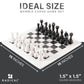 Radicaln Marble Chess Set With Storage Box 15 Inches White And Black Handmade 1 Chess Board With 32 Chess Pieces - Chess Game For 2 Player Board Game Chess Sets For Adults