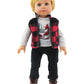 American Fashion World Boys Outdoorsy 3 Piece Vest and Pants Set for 18-Inch Dolls | enhanced Quality & Trendy Design | Dolls Clothes | Outfit Fashions for Dolls for Popular Brands