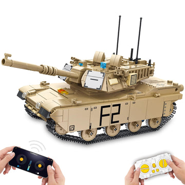 Bestmoment Military M1A2 Rc Tank Building Toys -1096 Pcs Ww2 Army Military Toys Building Blocks For Adults, World Of Tanks Build