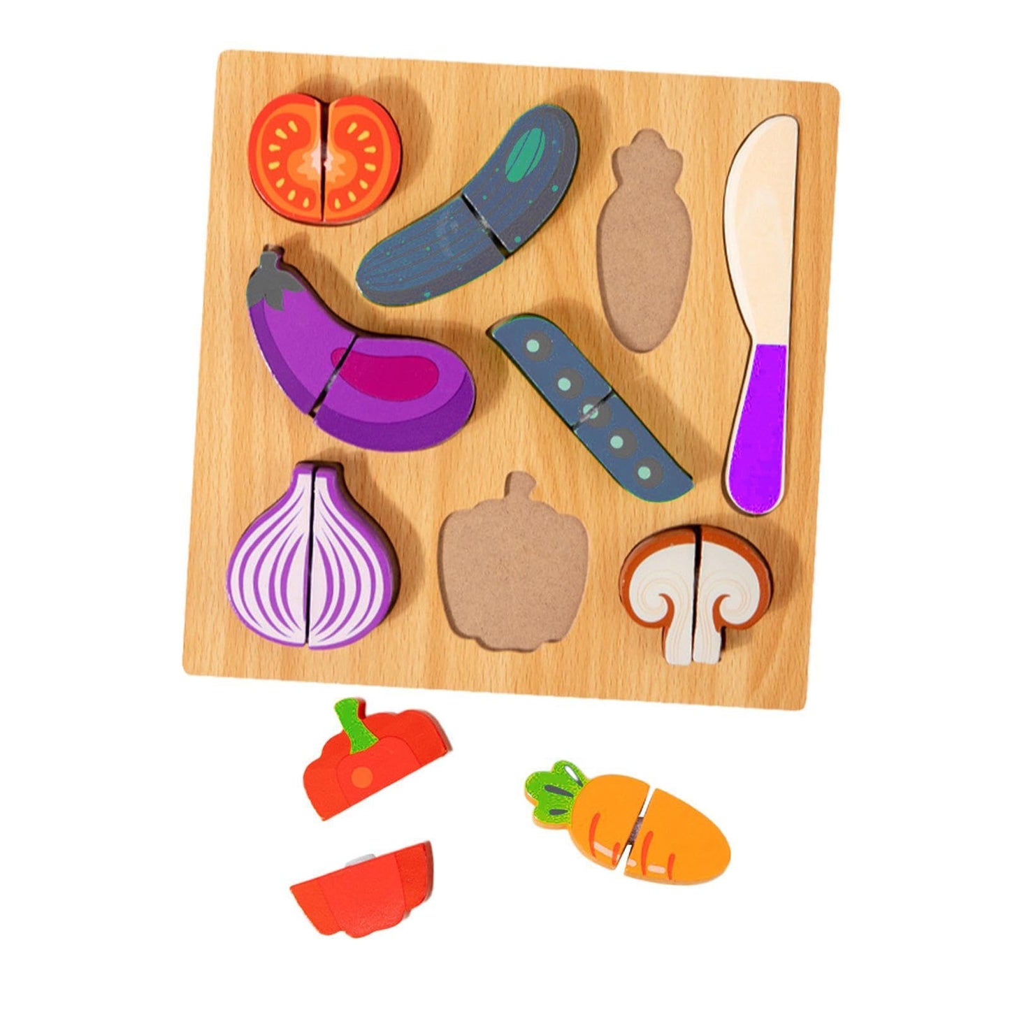 Bnf Wooden Cutting Puzzle Children Kitchen Pretend Toy For Girls Children Kids Vegetablebaby | Toys For Baby | Developmental Bab
