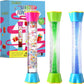 Cucue Sensory Fidget Tubes Set - Calming Toys For Kids - With Glitter Bottle, Gravity Spinner, Bubble Drop Spiral Hourglass - Pr