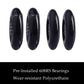 Wiggle Car Polyurethane Replacement Wheels Set (Front,2P Light Up), Swing Car Wheels Pack (Rear,2P Narrower) Upgrade For Ride-On Toys (Black)